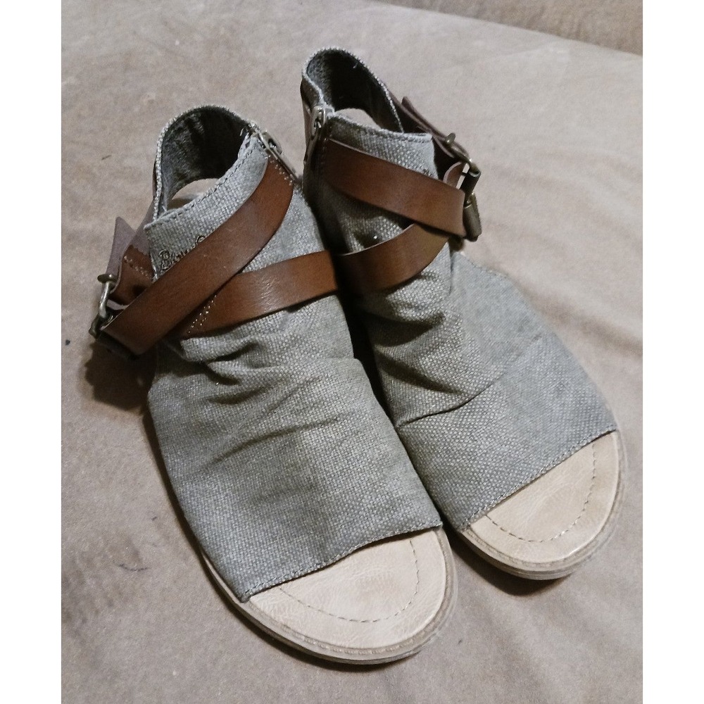 Blowfish Women's Canvas Peep Toe Slingback Sandals, Size 9‎